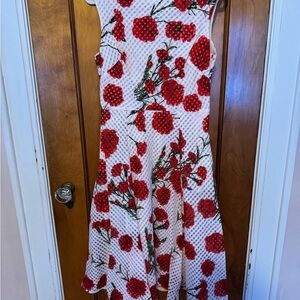 Betsey Johnson Red Floral Dress